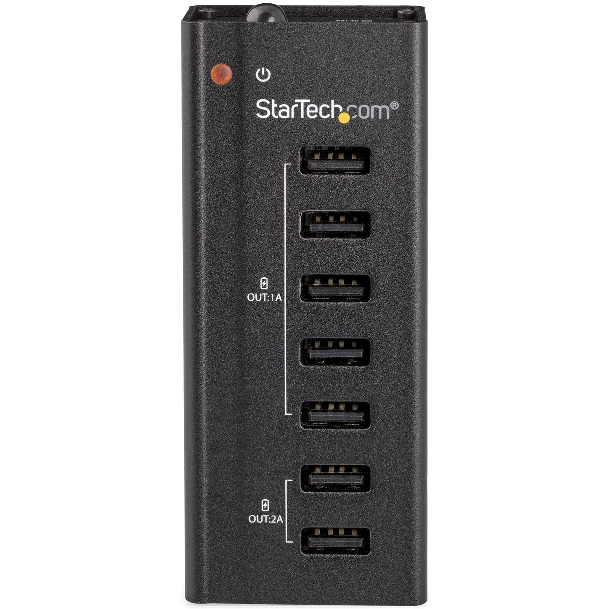 Startech.Com Estación De Carga Usb De 7 Puertos Autónoma - 5x Puertos De 1a Y 2x Puertos De 2a - Base De Carga Usb