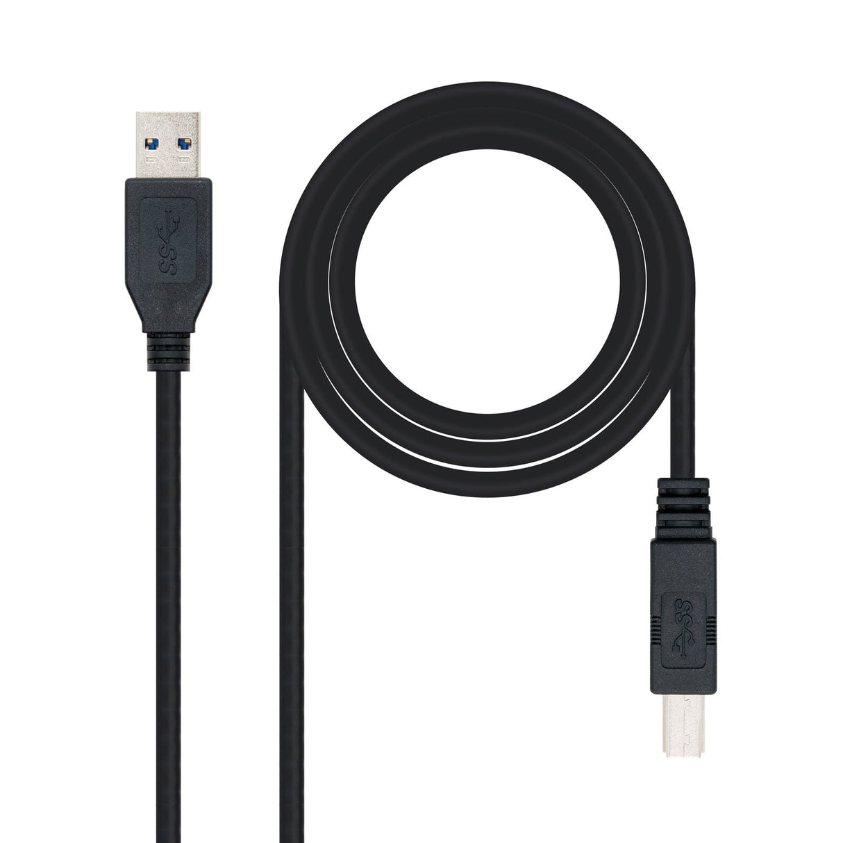 EAN 8433281003866 - Nanocable 10.01.0802-BK cable USB USB 3.2 Gen 1 (3.1 Gen 1) 2 m USB A USB B Negro imagen 1