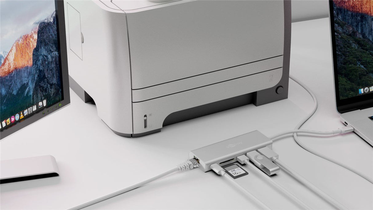 EAN 4040849767883 - Goobay 76788 base para portátil y replicador de puertos USB Tipo C Plata imagen 7