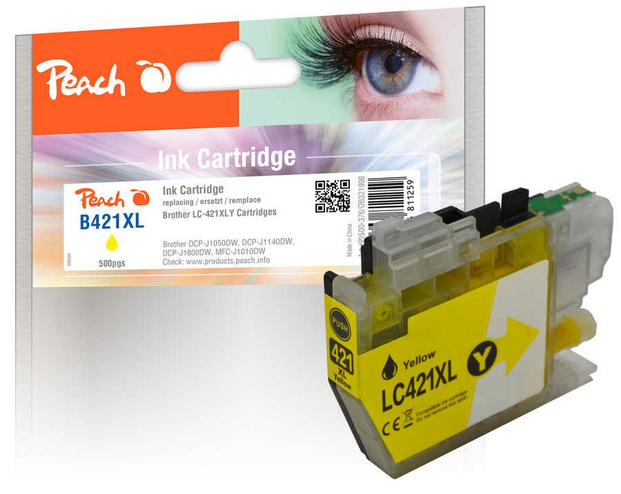 Tinta Peach Brother Lc-421xl Amarillo Compatible