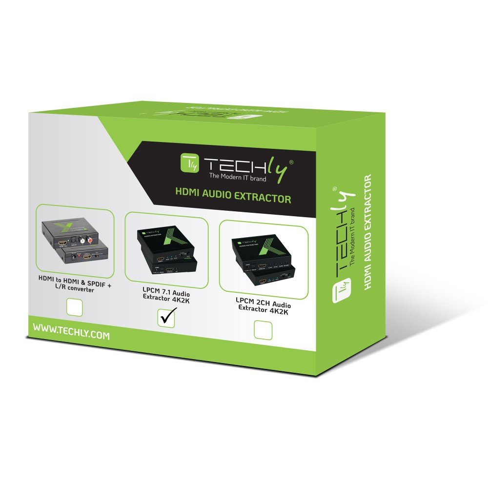 EAN 8054529025756 - Techly IDATA HDMI-EA74K convertidor de audio Negro imagen 2