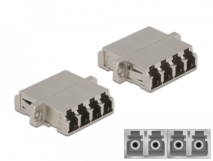 Lwl Kupplung Lc Quad Buchse Zu Lc Quad Buchse Singlemode Metall