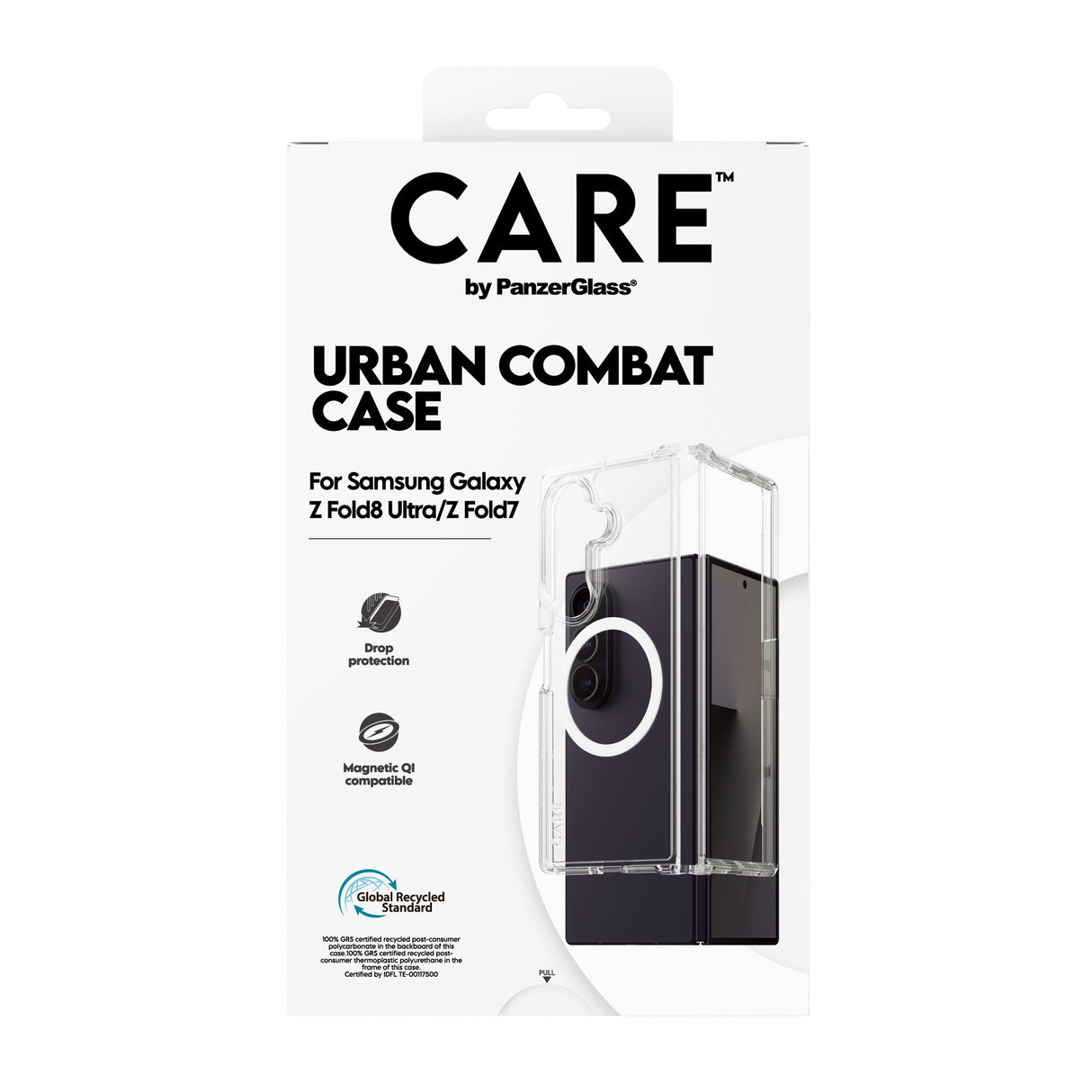 Panzerglass Care Urban Comb. Case Transp. Blanco Qi Sams Gal. Z Fold8 Ultra/Fold7