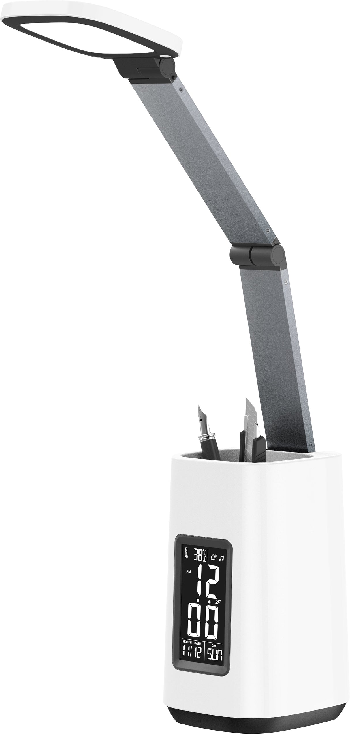 Lámpara De Escritorio Activejet Aje-Technic Led Desk Lamp With Display White