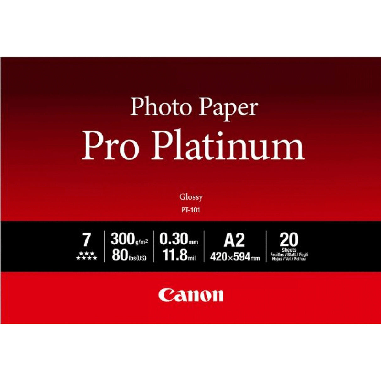 Canon Pt-101 Papel Fotográfico Blanco De Alto Brillo A2