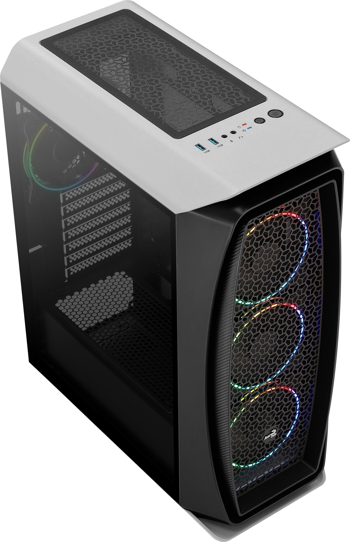 Caja Pc Aerocool Aero One Eclipse White 2*Usb 3.0 Hd Audio+Mic Soporta Refrigeración Líquida Atx/Micro Atx/ Mini Itx