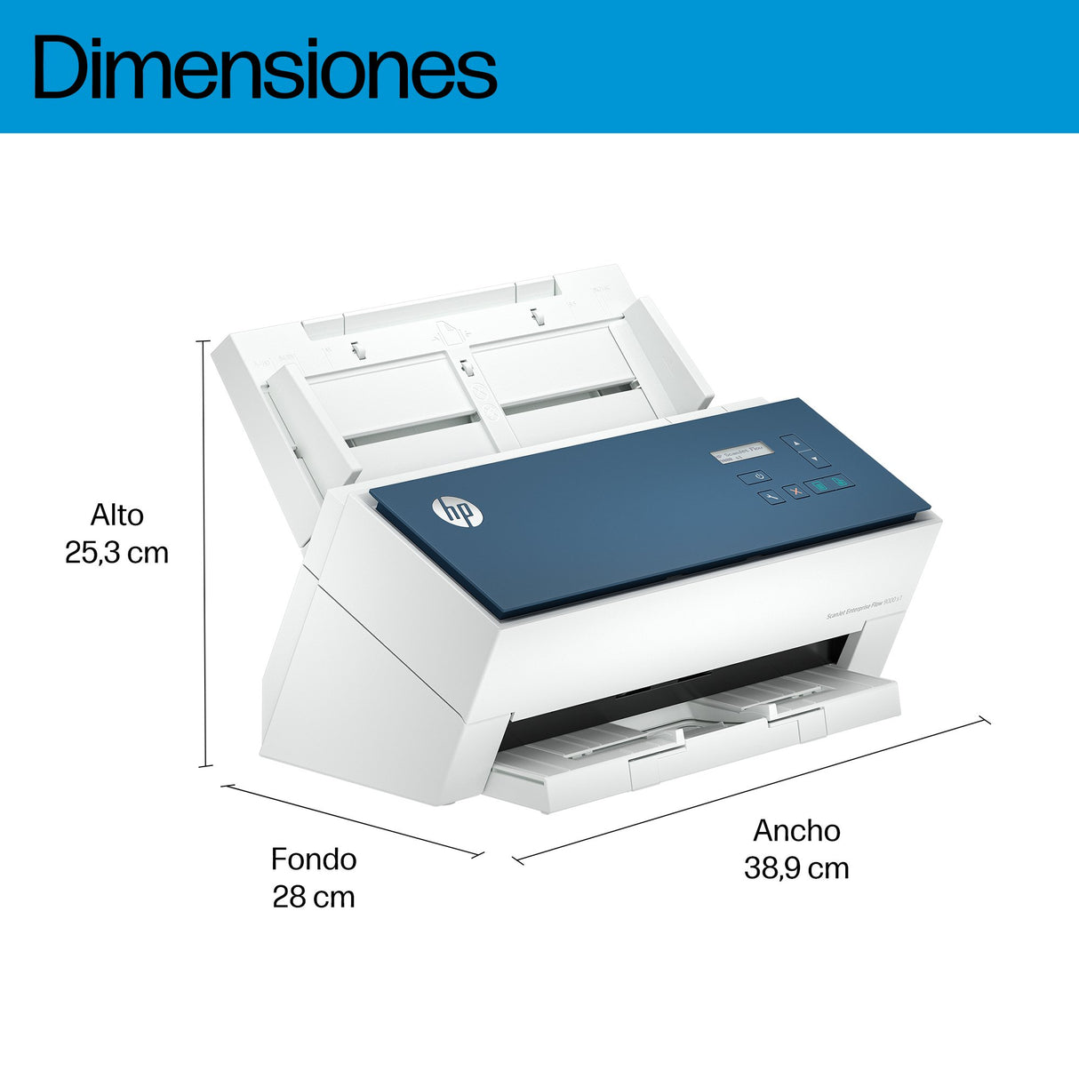 EAN 0198701400714 - HP ScanJet Enterprise Flow 9000 s1 Escáner alimentado con hojas 600 x 600 DPI A3 Azul, Blanco imagen 4