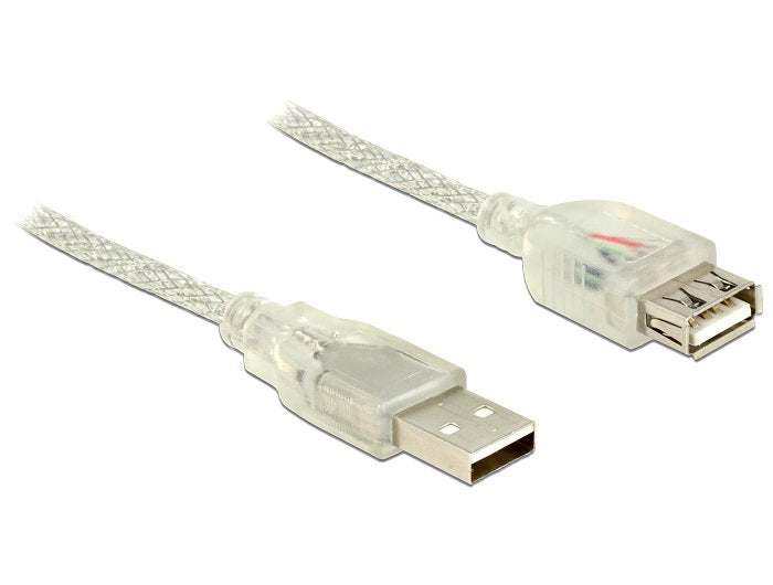 Delock 83885 Alargador Usb 2.0 Tipo-A Macho > Usb 2.0 Tipo-A Hembra De 5 M Transparente