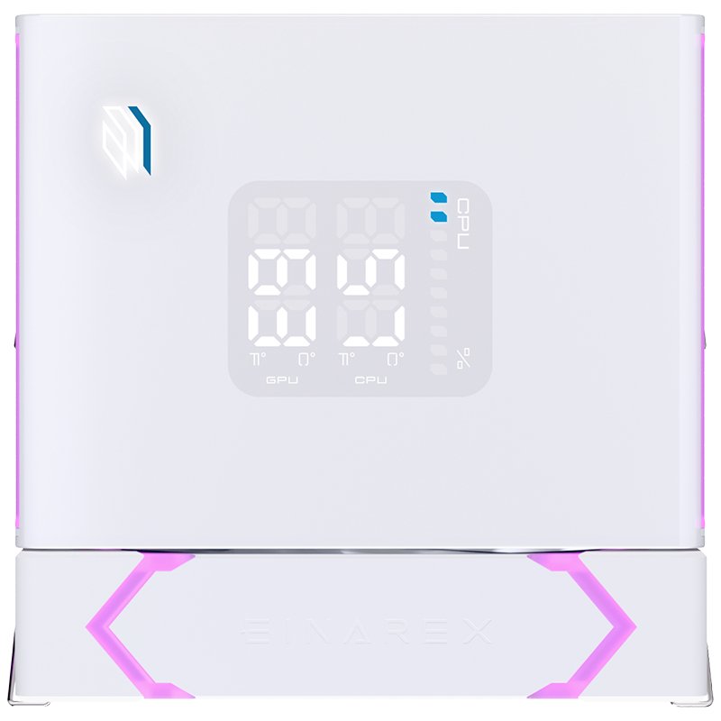 EAN 6977277369519 - Einarex EXAC-GL-300-R-W sistema de refrigeración para ordenador Procesador Refrigerador de aire 12 cm Bla imagen 11