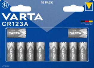 Varta Pack 10 Pilas De Litio Cr123a 3v