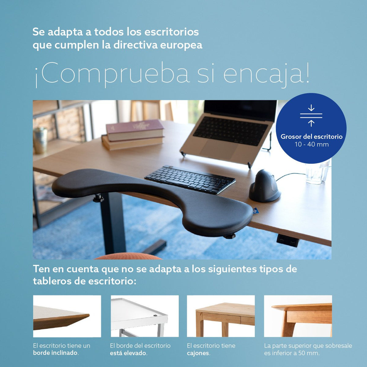 EAN 8719274490197 - R-Go Tools RGOARMC descansa muñecas Cuero vegano imagen 13