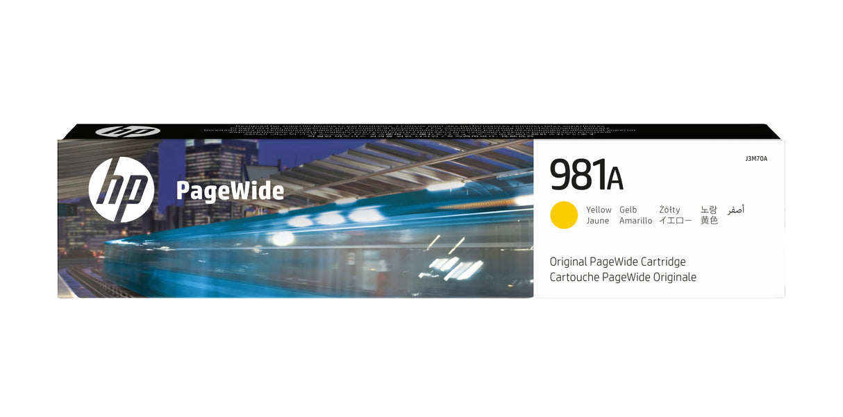 EAN 0888793202081 - HP 981A Yellow Original PageWide Cartridge cartucho de tinta 1 pieza(s) Rendimiento estándar imagen 1