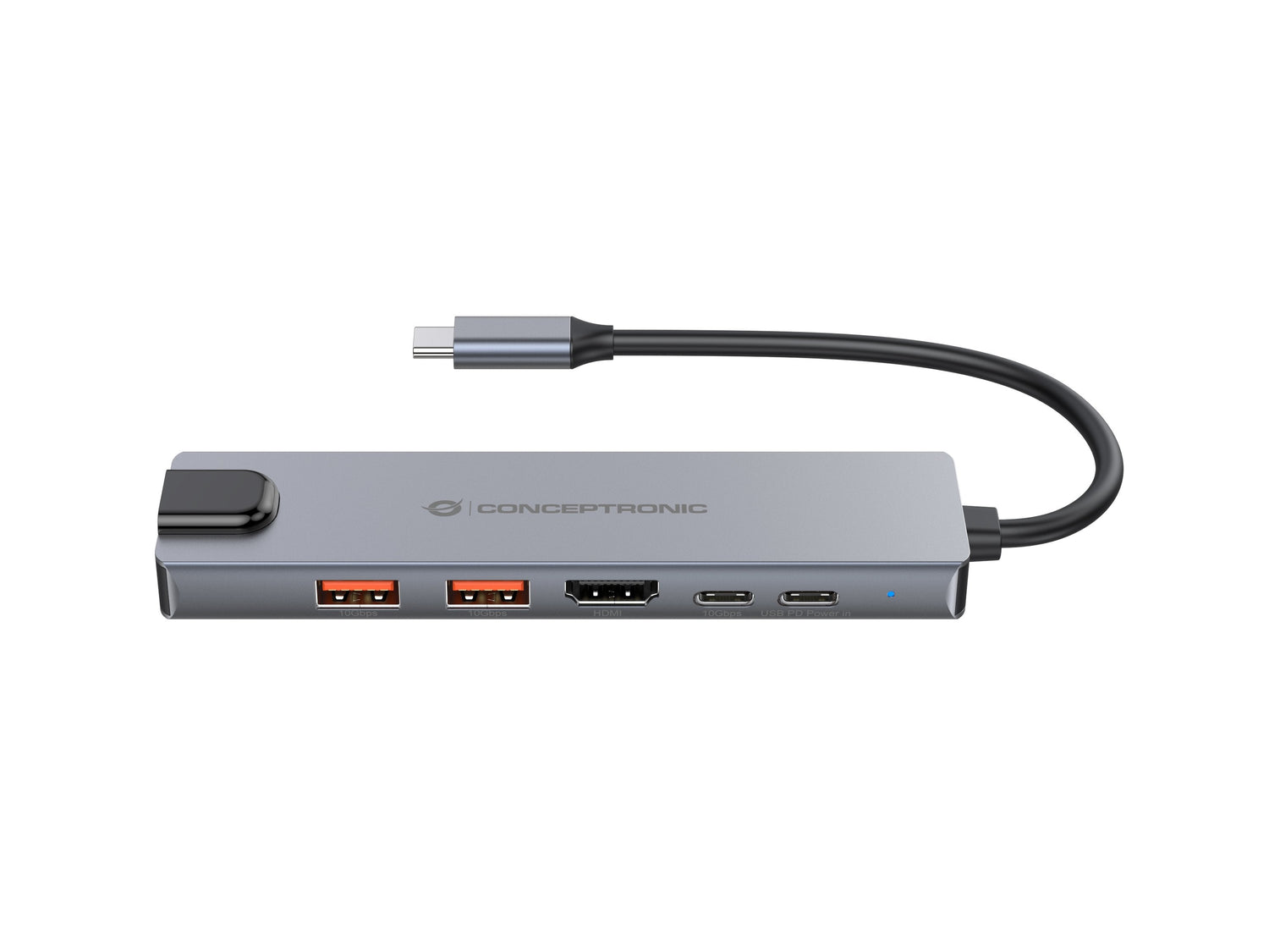 Docking Usb-C 6-In-1 Conceptronic 1xhdmi 4k 2xusb-A  3.1 1xusb-C 2xusb-C Pd140w 1xrj45 Giga