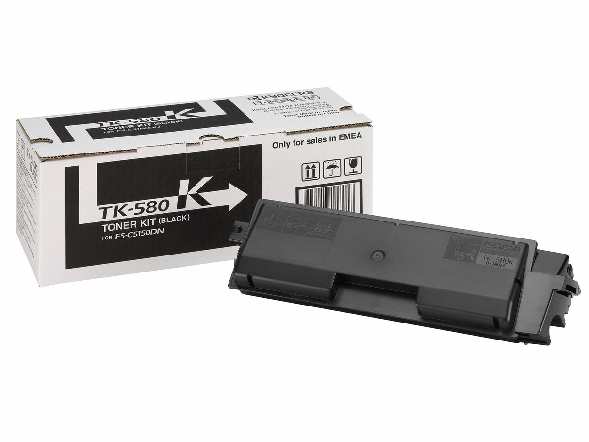 Toner Original Kyocera Tk 580k,Negro,Para Ecosys P6021cdn, P6021cdn/Kl3, Fs-C5150dn, C5150dn/Kl3