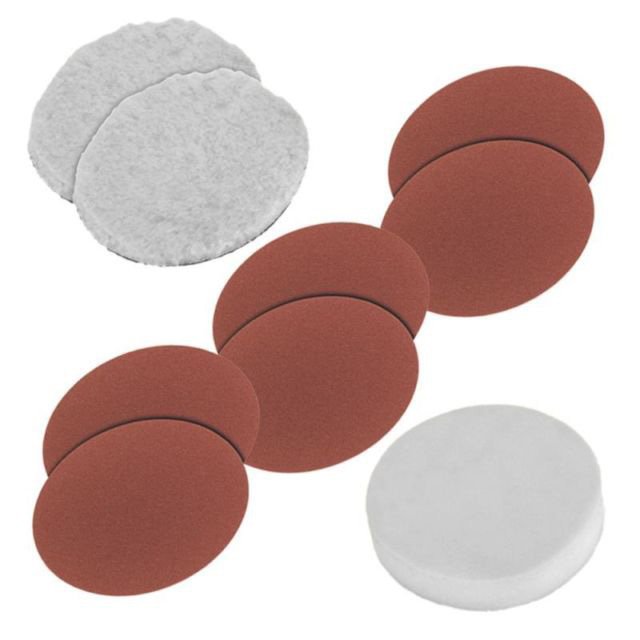 Einhell Cubierta De Pulido/Juego De Muelas Abrasivas, Para Cc-Po 1100/ 1/ 2 E, Agente Abrasivo/Pulido (180 Mm, 6 Partes) 2093233