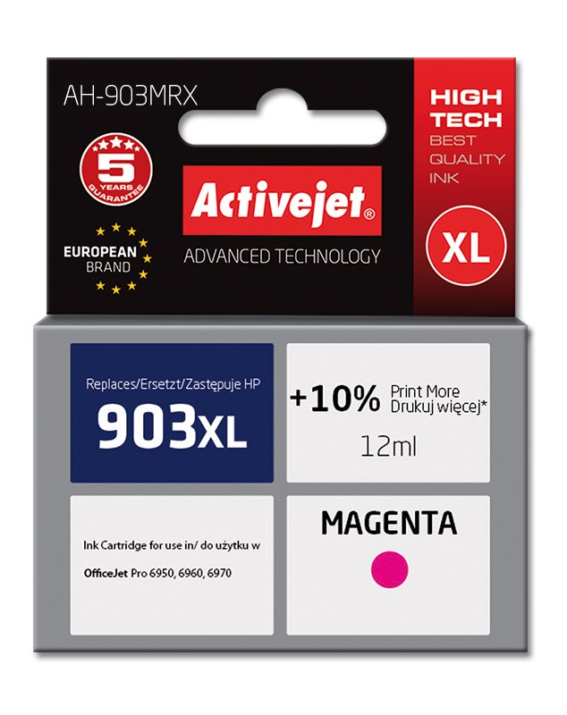 EAN 5901443107538 - Activejet AH-903MRX cartucho de tinta 1 pieza(s) Compatible Alto rendimiento (XL) Magenta imagen 2