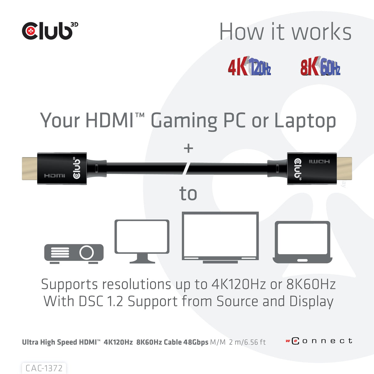 EAN 8719214471156 - CLUB3D CAC-1372 cable HDMI HDMI tipo A (Estándar) Negro imagen 8
