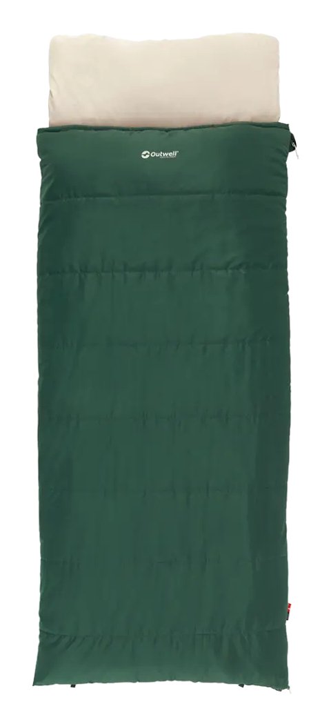 Outwell Contour Prime Sleeping Bag, Left Zipper, Green