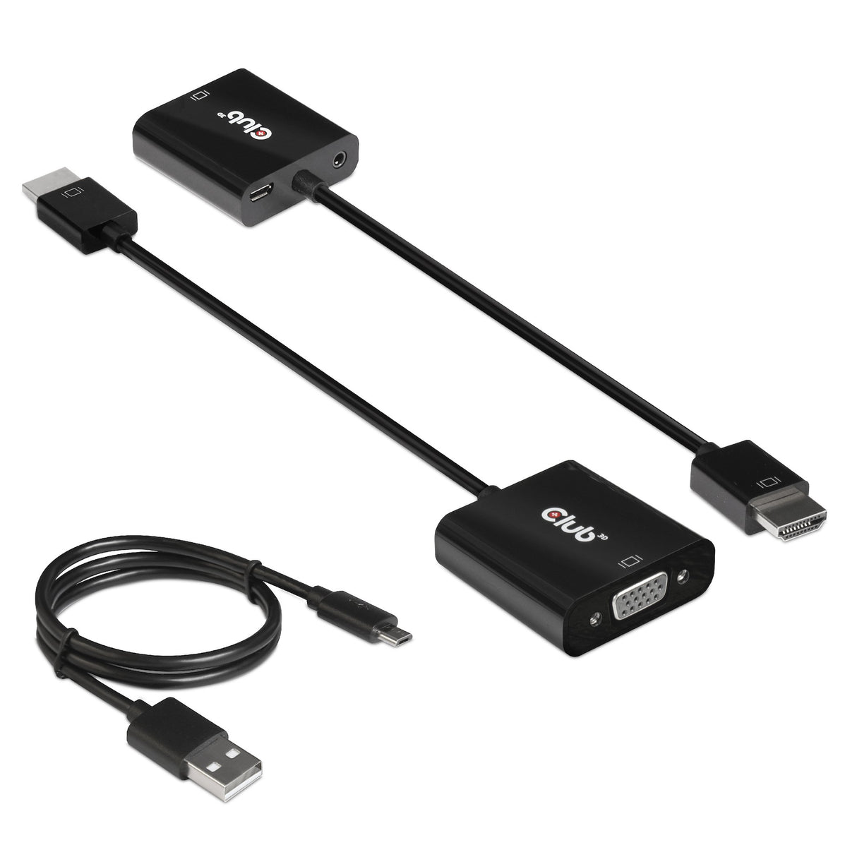 EAN 8719214471668 - CLUB3D CAC-1302 adaptador de cable de vídeo 0,5 m HDMI tipo A (Estándar) VGA (D-Sub) Negro imagen 1