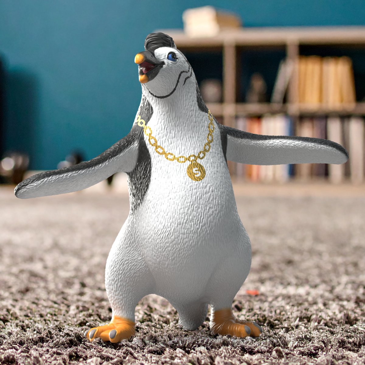 Schleich Die Schule Der Magischen Tiere - Juri Der Pinguin Mit Goldkette 14958