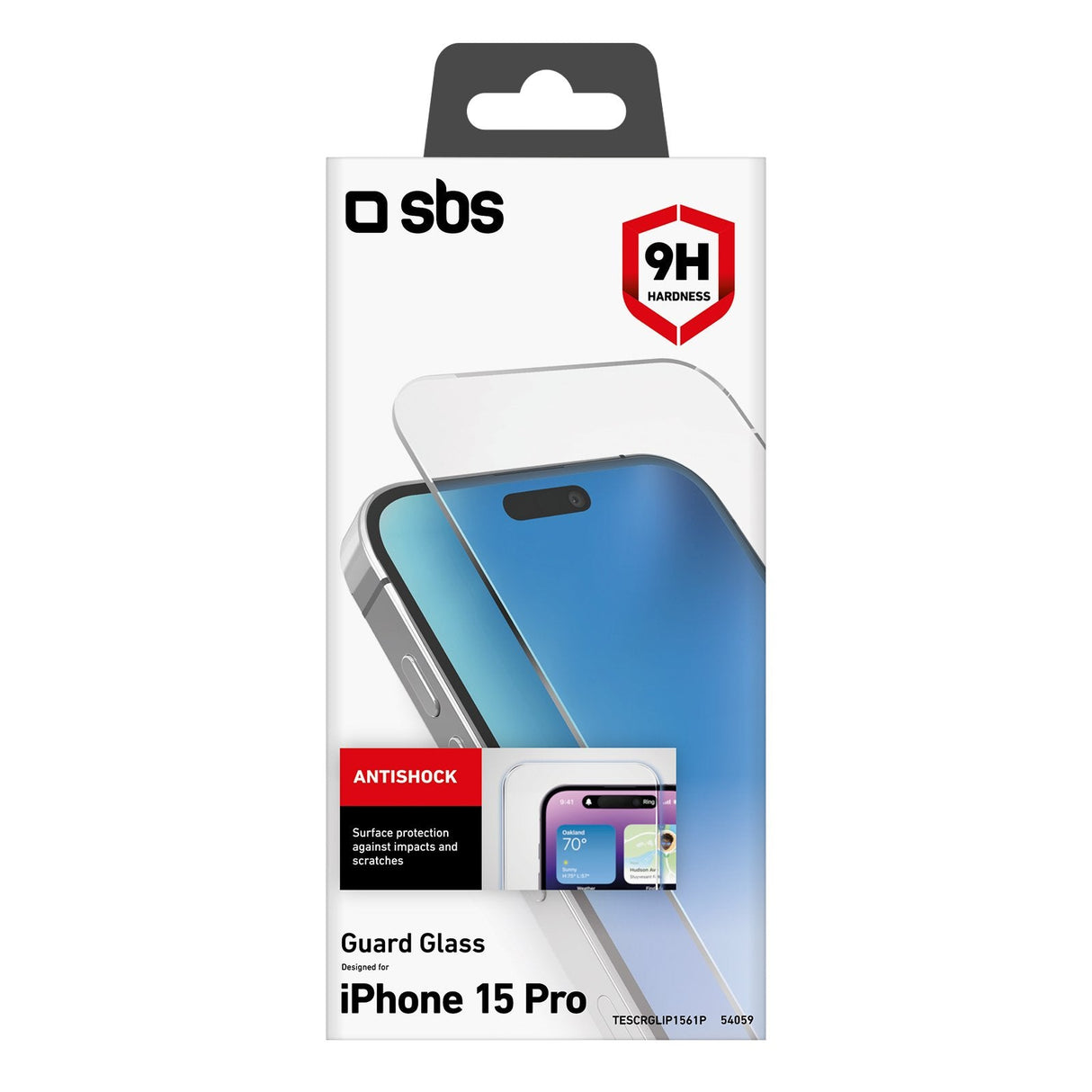 Protector De Pantalla O Trasero Para Iphone 15 Pro Sbs Tescrglip1561p