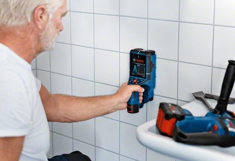 Bosch Professional Escáner De Pared D-Tect 200 C Professional, 12 V, Dispositivo De Seguimiento Azul/Negro, Batería De Iones De Litio De 2,0 Ah, En L-Boxx 601081601