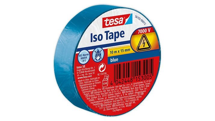 Cinta Aislante Tesa 10m 15mm Azul 56192-00012-22