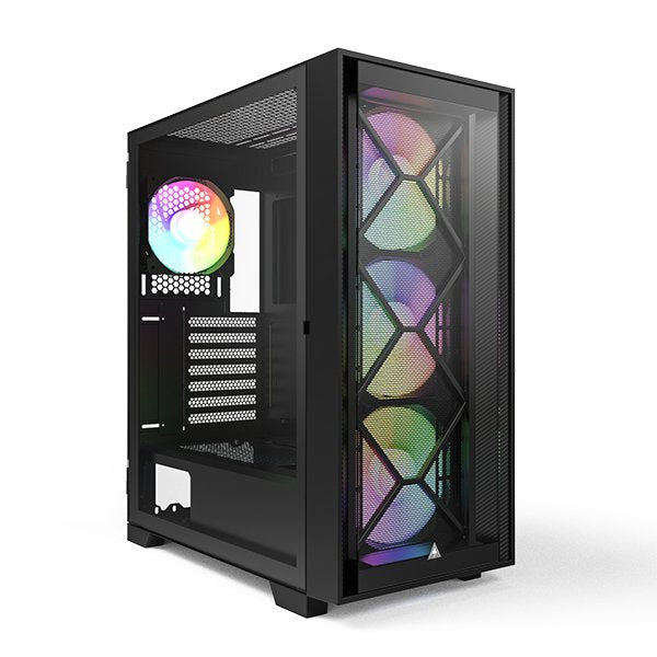 Caja Pc Montech Air 1000 Premium, Midi-Tower, Temperojo Glass, - Negro