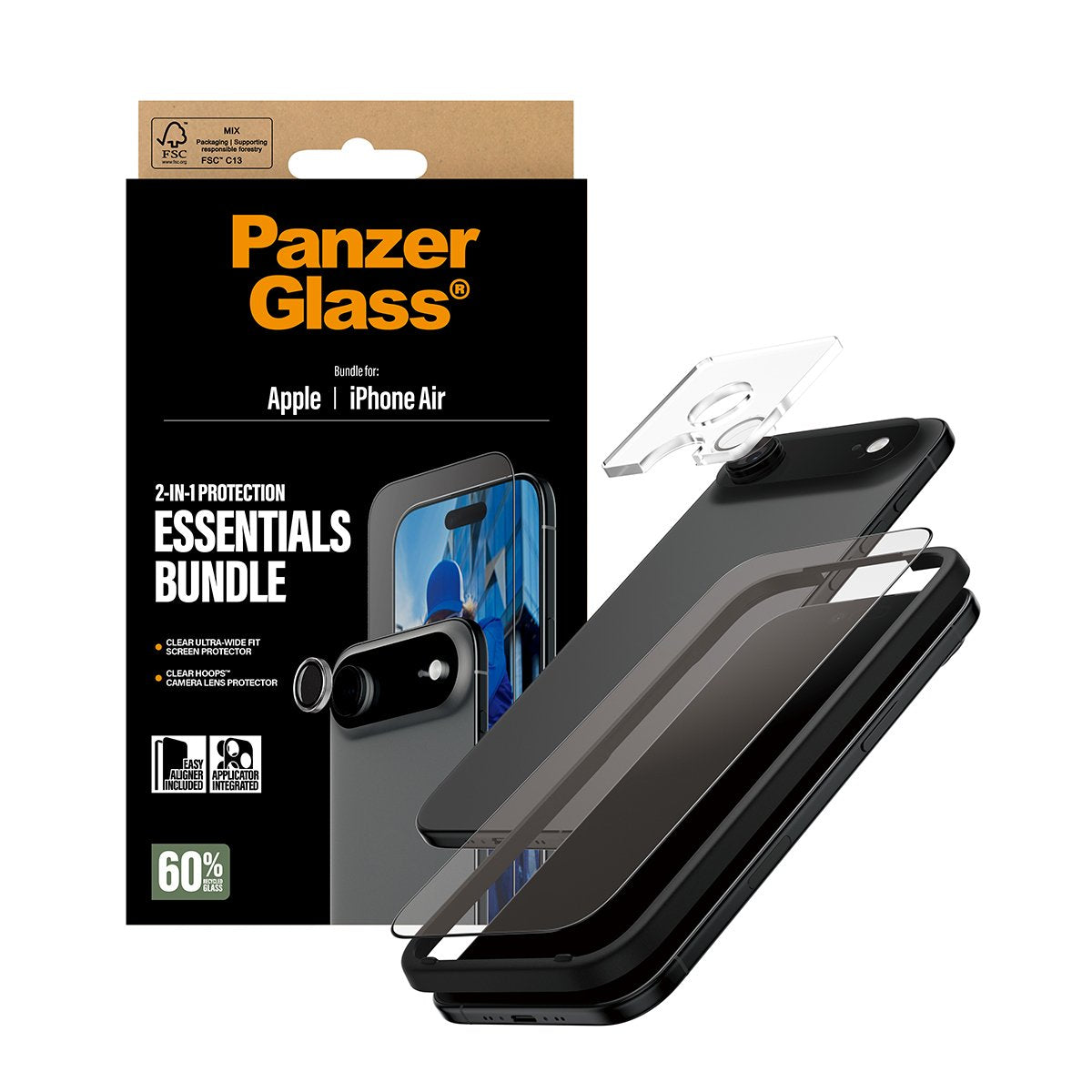 EAN 5715685031496 - PanzerGlass ® 2-in-1 Essentials Bundle iPhone Air Protector de pantalla Apple 1 pieza(s) imagen 5