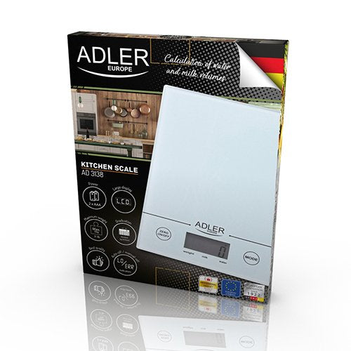 EAN 5908256832268 - Adler AD 3138 w Blanco Encimera Rectángulo Báscula electrónica de cocina imagen 4