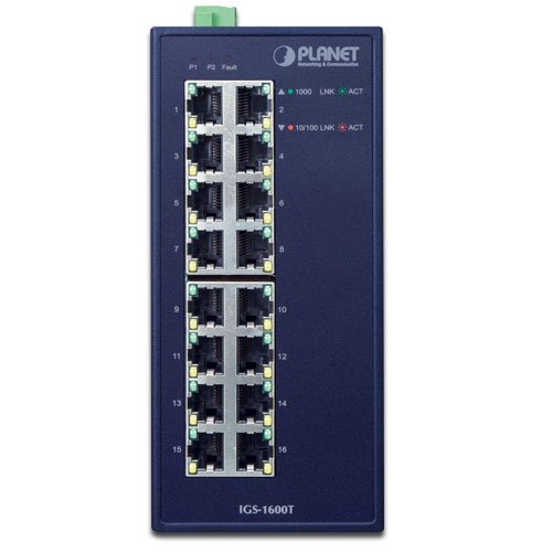 EAN 4711605284882 - PLANET IGS-1600T switch No administrado L2 Gigabit Ethernet (10/100/1000) Azul imagen 2