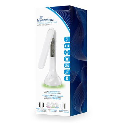 Mediarange Mros502 Lámpara De Mesa  Blanco, Led, 4000 K, Blanco Neutro, 30000 H, 250 Lm