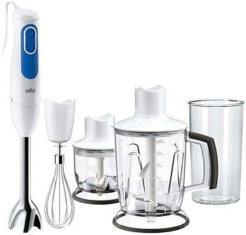 Batidora De Mano Braun Minipimer 3 Mq 3045 Wh Aperitive 700w Minipicadora 350ml Vaso Plástico 600ml Sin Bpa Cable 1.2m Sistema Easy Click