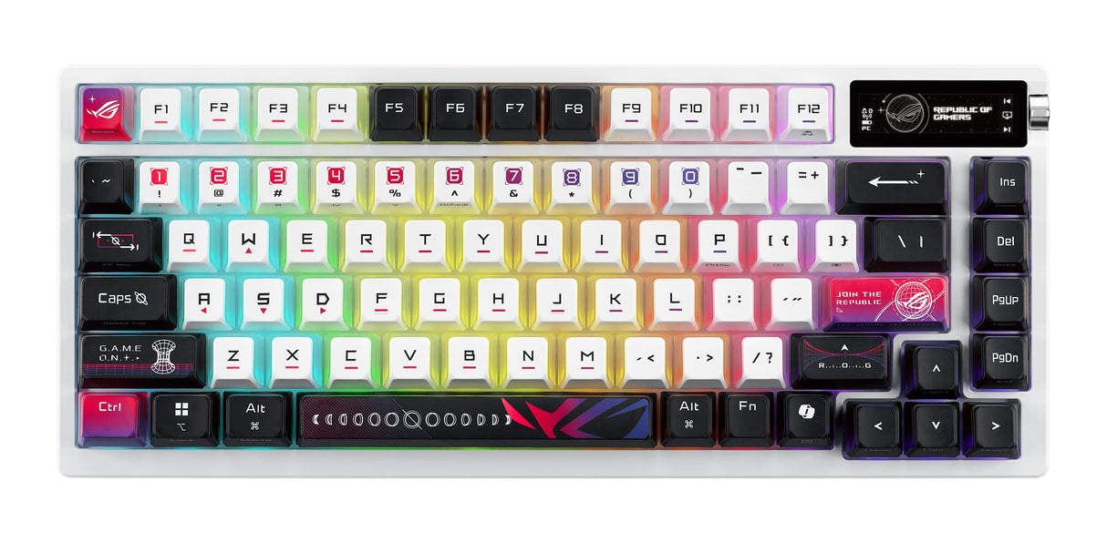 EAN 4711387897355 - ASUS ROG Azoth X teclado Juego USB + RF Wireless + Bluetooth Negro, Blanco imagen 1