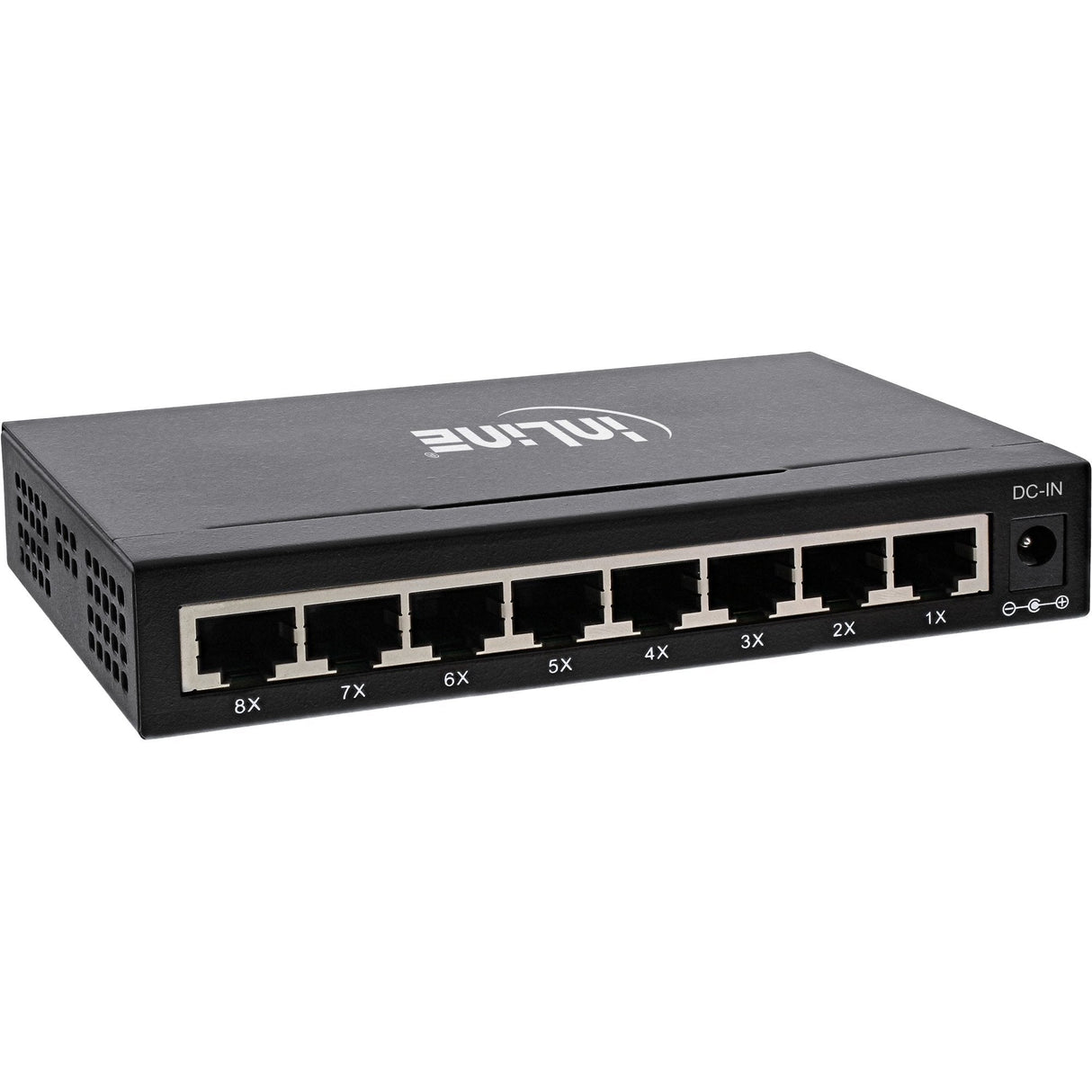 Switch De Red Inline De 8 Puertos, Gigabit Ethernet, 10/100/1000 Mbit/S, Escritorio, Metal, Sin Ventilador, Puertos Blindados