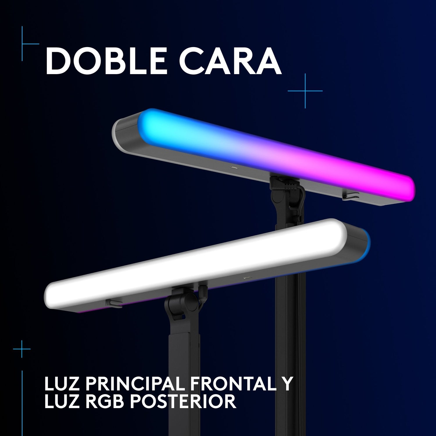 Logitech G Litra Beam Lx, Luz Led Principal Premium Para Streaming, Rgb De Doble Cara Con Truesoft, Para Streaming, Difusión, Lightsync, Bluetooth, Usb, Pc/Mac  Grafito