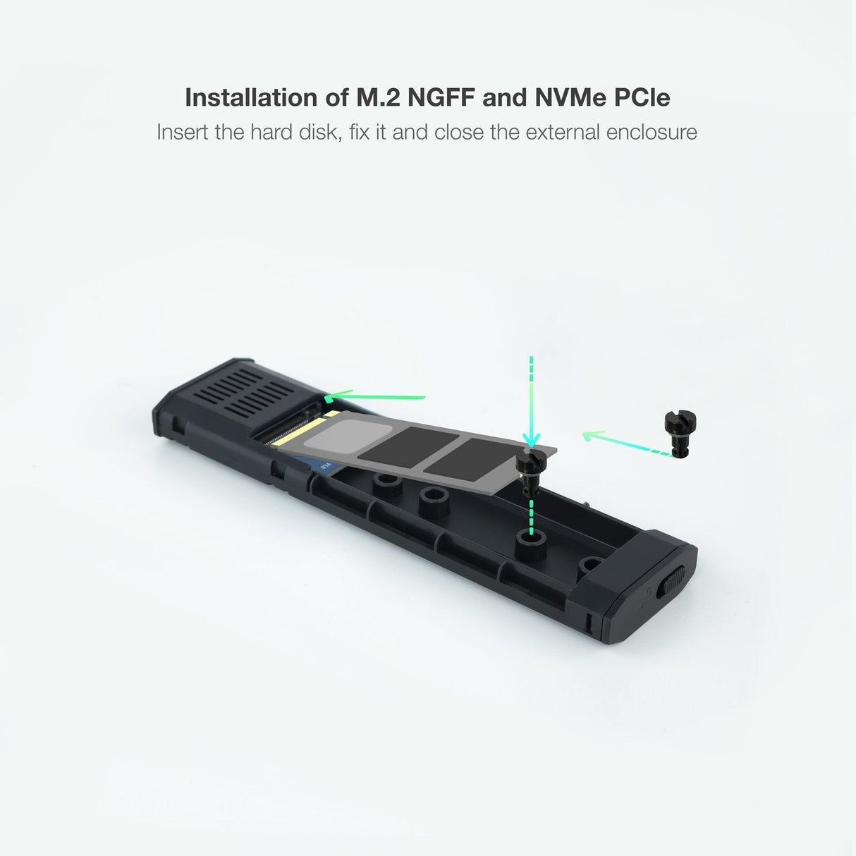 Tooq Shura Carcasa Externa Ssd M.2 Ngff/Nvme Usb-C 3.1 Gen2