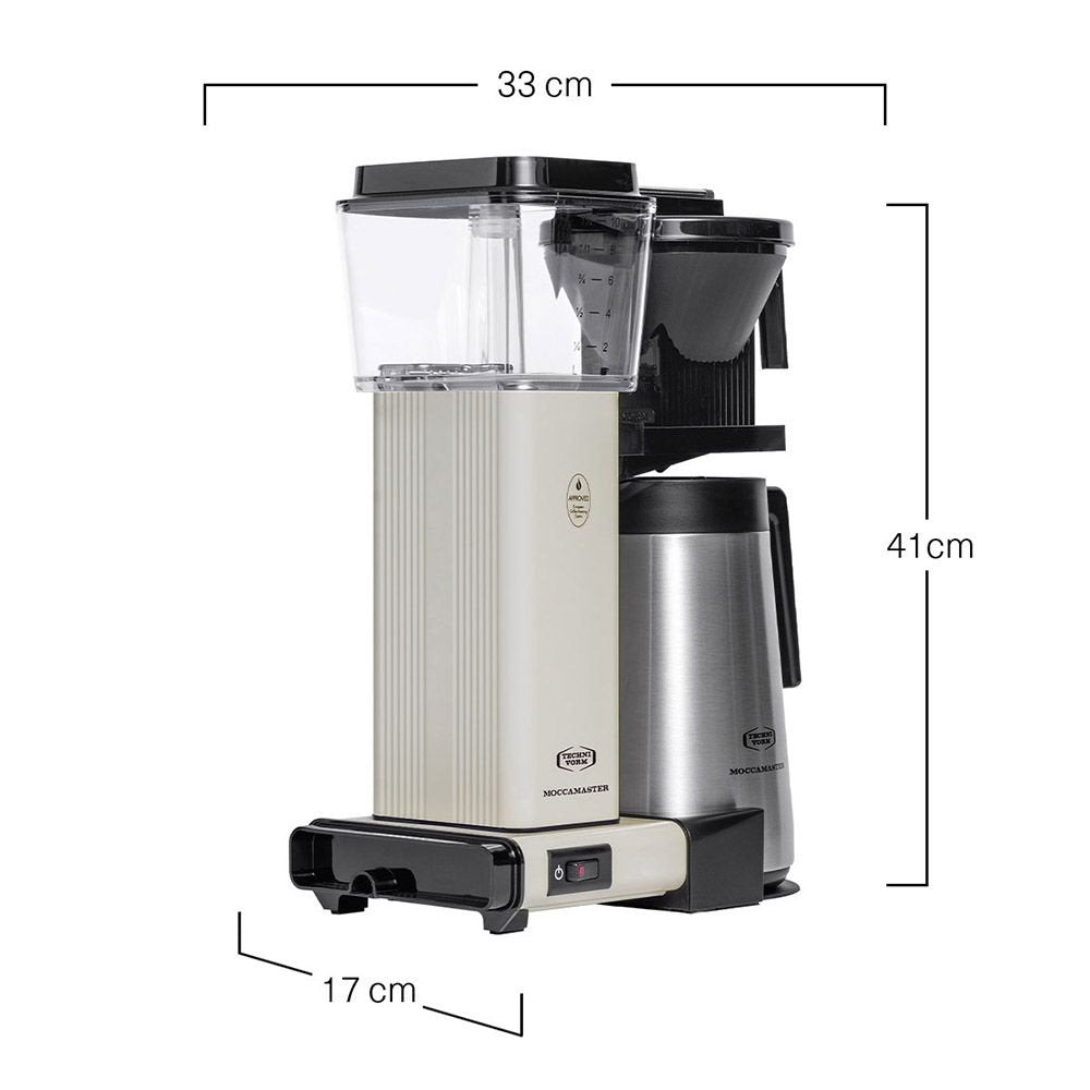 Moccamaster 79404 Kbgt, Filterkaffeemaschine, Blanco, 1.25 Liter