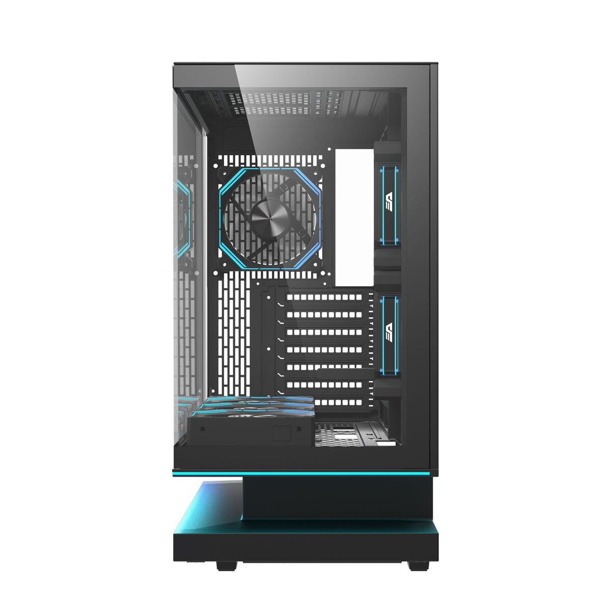 Caja Semitorre Atx Floatron F1 A-Rgb Negro Darkflash Int: 3x2'5, 2x3'5 / 1xusb-C, 2xusb3.0 / Audio Hd In/Out / Negro
