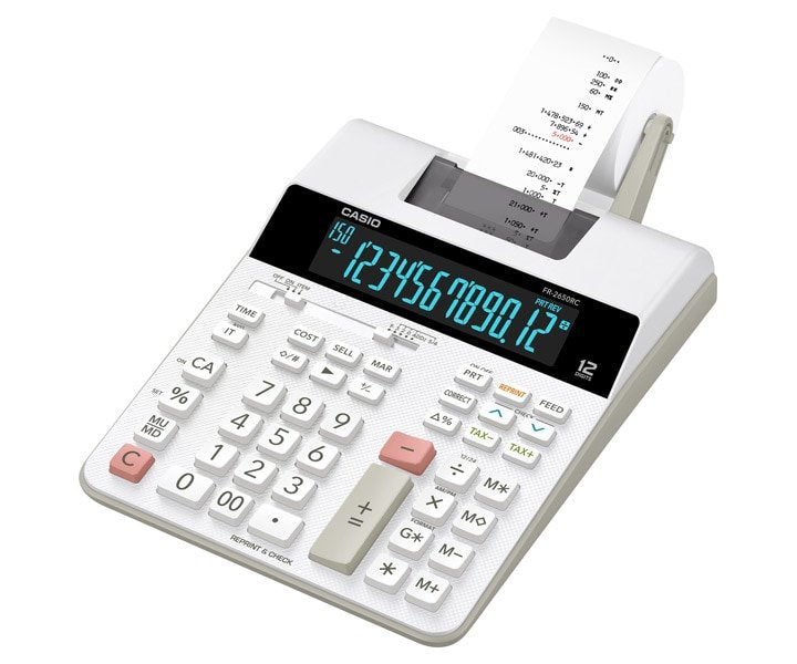Casio Calculadora De Oficina Con Impresora Blanca Fr-2650