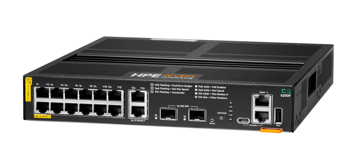 EAN 0190017535050 - HPE Aruba Networking CX 6200F 12G Class4 PoE 2G/2SFP+ 139W Switch imagen 2