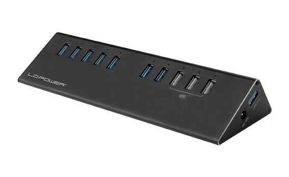 Lc-Power Lc-Hub-Alu-2b-10 Hub De Interfaz Usb 3.2 Gen 1 (3.1 Gen 1) Micro-B 5000 Mbit/S Negro