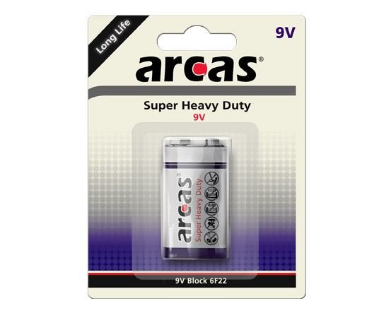 Pila Arcas 9v/6lr61, Super Heavy Duty, 1 Pieza(S)
