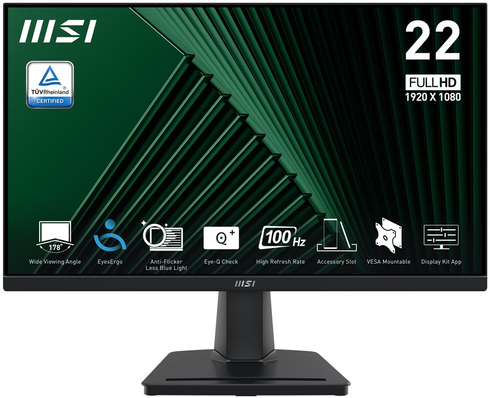Monitor Msi Pro Mp225v 21.4" 1920 X 1080 Pixeles Full Hd Lcd Negro Pro Mp225v