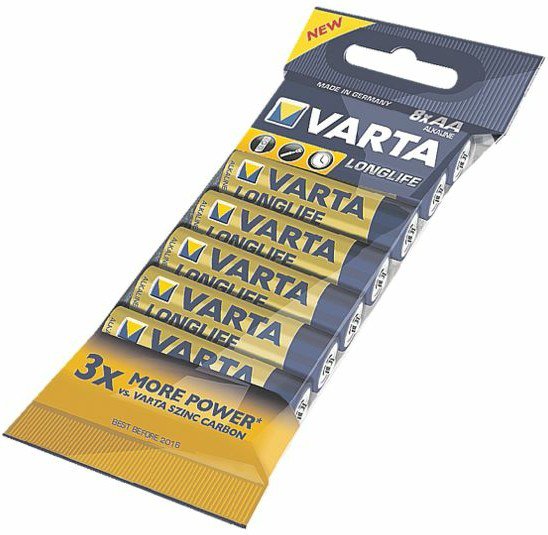 Varta Pilas Alcalinas Lr3 Aaa Longlife 8 Pcs.