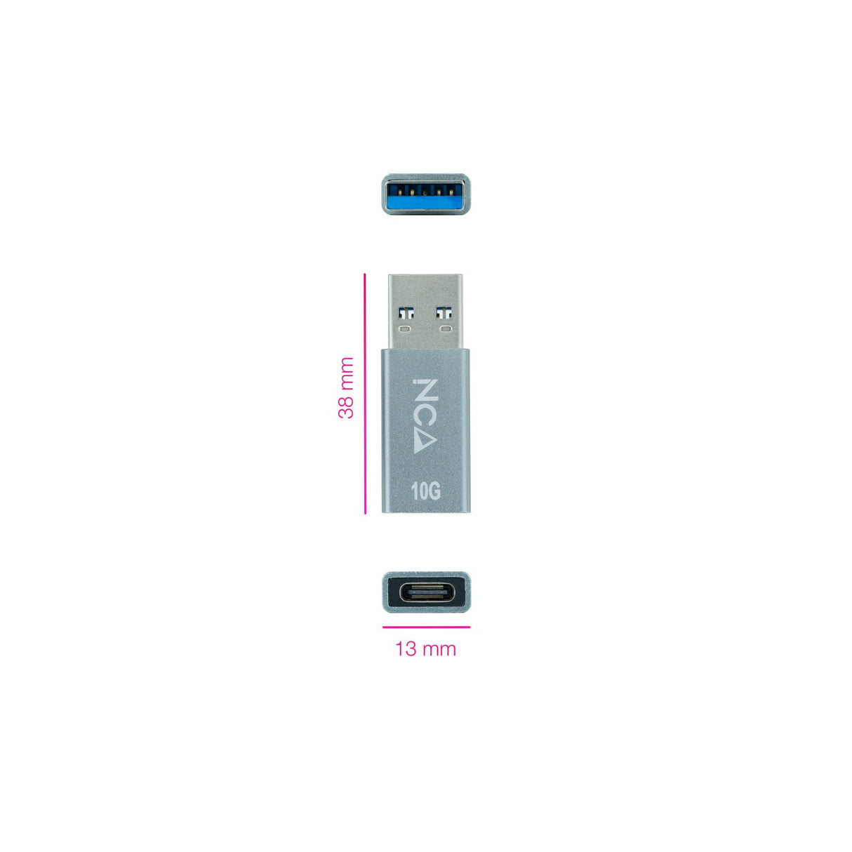 EAN 8433281012288 - Nanocable 10.02.0013 cambiador de género para cable USB A imagen 2