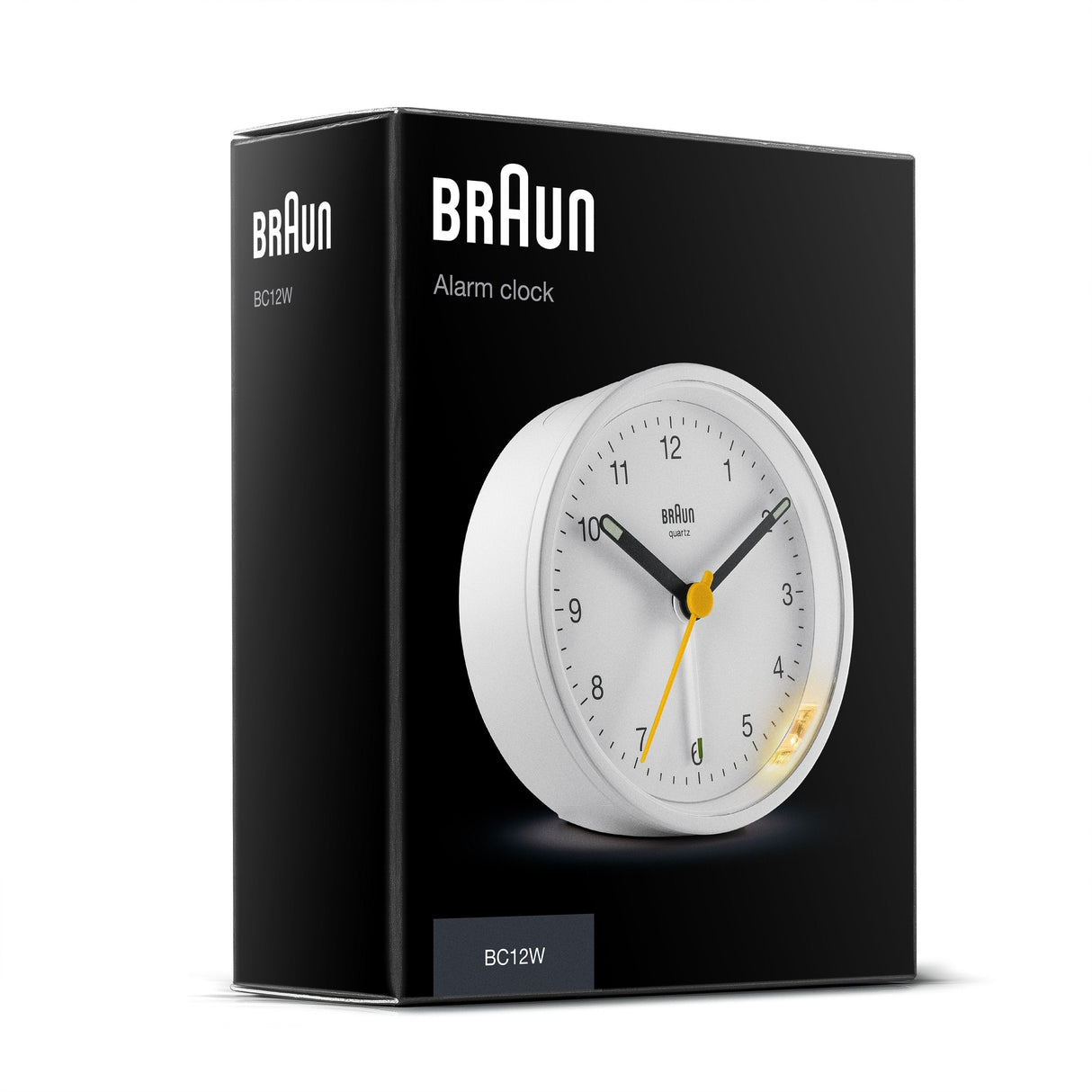 Braun Bc12w Klassischer Analoger Wecker Schlummerfunktion Y Licht, Blanco