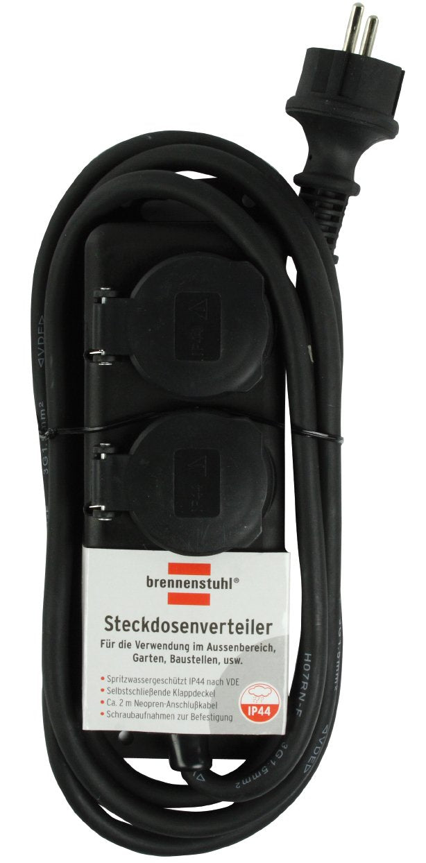 EAN 4007123565269 - Brennenstuhl 1159930 limitador de tensión Negro 2 salidas AC 230 V 2 m imagen 2