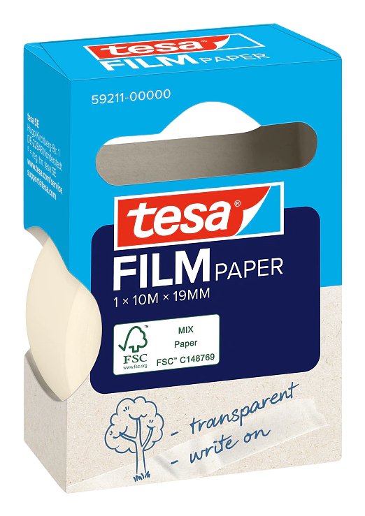 EAN 4063565479403 - TESA tesafilm PAPER 10 m Papel Transparente 1 pieza(s) imagen 1