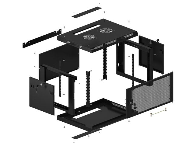 EAN 5901969439922 - Lanberg WF01-6406-23B armario rack 6U Bastidor de pared Negro imagen 6